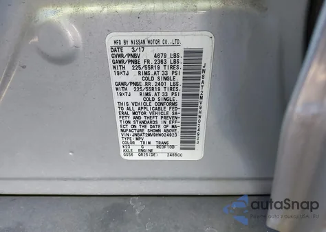 2017 Nissan Rogue S from USA, damaged, VIN JN8AT2MV9HW024923